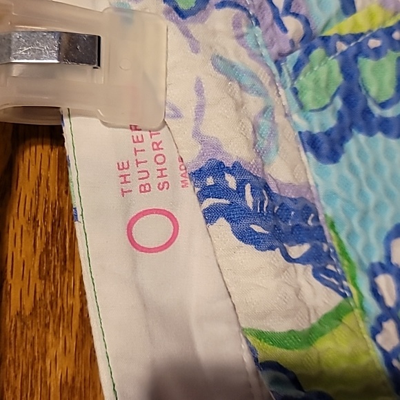 LILLY PULITZER THE BUTTERCUP SHORT  REPUBLIC SCALLOPED TRIM SHORTS SZ 0 - Picture 2 of 5